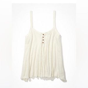 AE textured Henley tank top